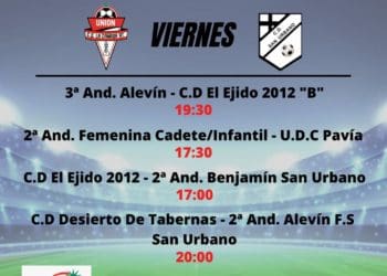 Horarios Jornada 15 al 17 de Octubre viernes