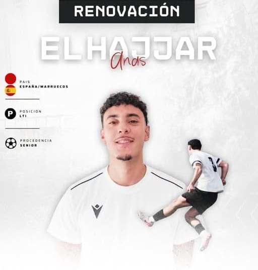Anas seguirá defendiendo nuestros colores una temporada más. Un lateral de clara vocación ofensiva, con un gran pie y capacidad para aportar constantemente en campo rival.