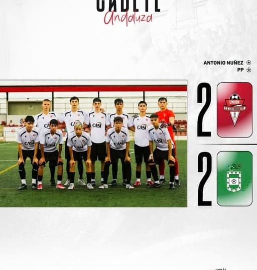 Empate bajo la lluvia en un partido de máxima intensidad. Nuestro Cadete Andaluz peleó hasta el final y sumó un punto tras el 2-2.