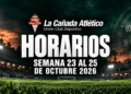 Estos son los horarios de esta jornada de los equipos de la UCD La Cañada. Mucha suerte a todos nuestros equipos