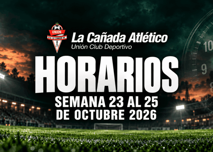 Estos son los horarios de esta jornada de los equipos de la UCD La Cañada. Mucha suerte a todos nuestros equipos
